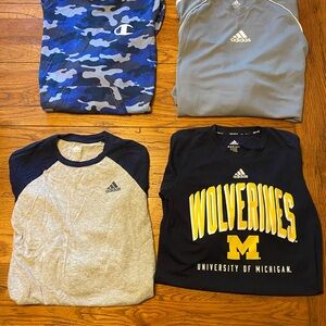 Boys size Medium (10/12) Adidas and Champion Shirt Lot